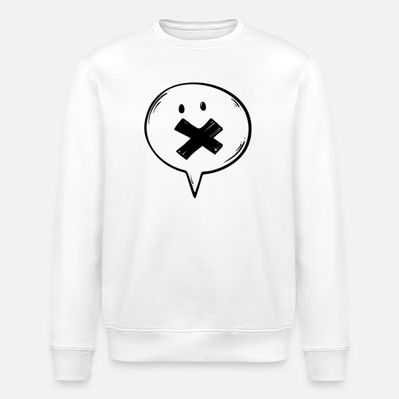 Speech Bubble Mute - Stanley/Stella ROLLER Unisex Organic Sweatshirt - white