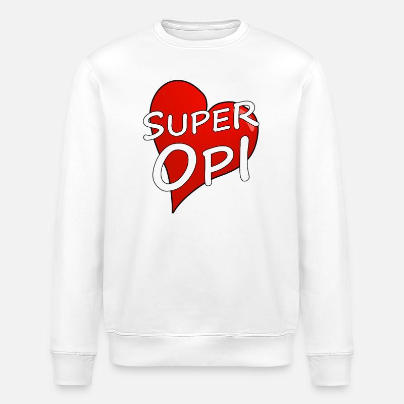 SUPER OPI - Stanley/Stella Unisex Bio-Sweatshirt ROLLER - Weiß