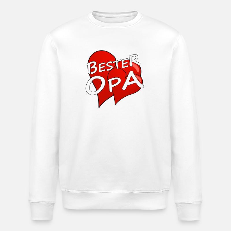 BESTER OPA - Stanley/Stella Unisex Bio-Sweatshirt ROLLER - Weiß