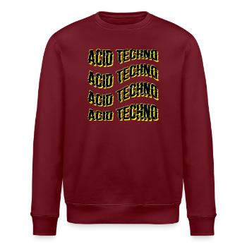 Glitch Acid Techno Repeats Neon - Stanley/Stella ROLLER Unisex Organic Sweatshirt - white - Front - Nik (191cm)