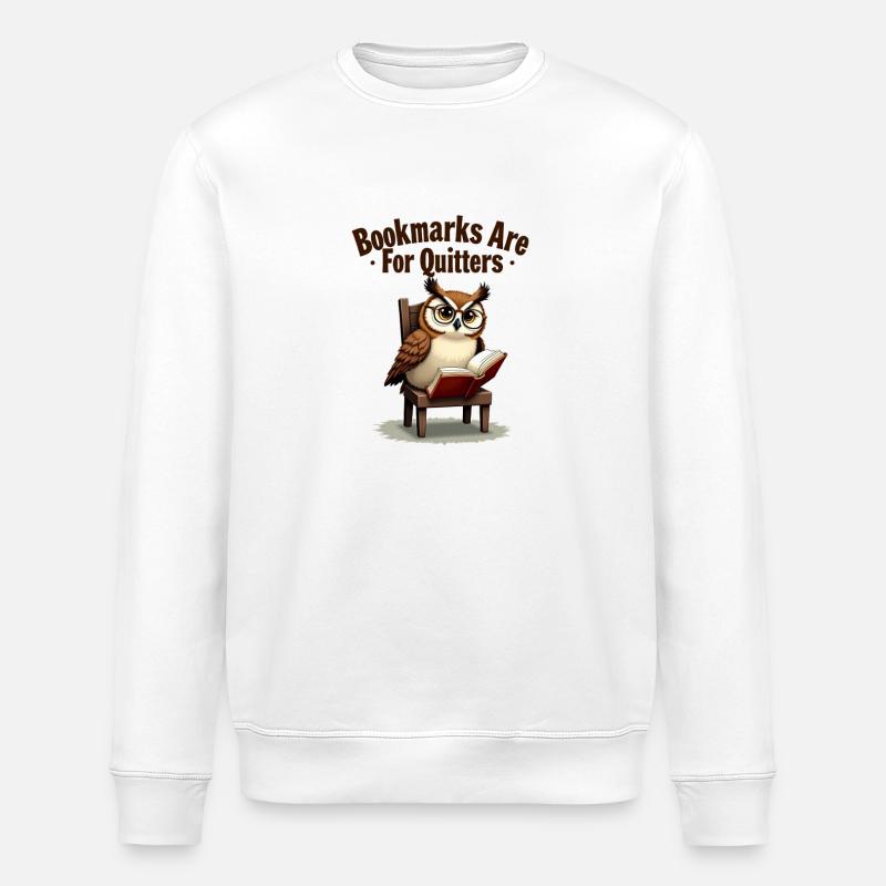 Lesezeichen sind für Aussteiger - Stanley/Stella Unisex Bio-Sweatshirt ROLLER - Weiß