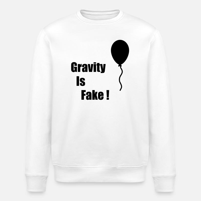 Gravity Is Fake - Stanley/Stella Unisex Bio-Sweatshirt ROLLER - Weiß