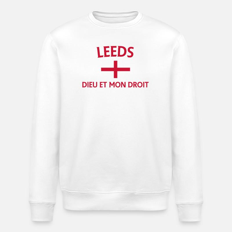 Conception du drapeau croisé de Leeds - Sweat bio ROLLER Stanley/Stella Unisexe - blanc