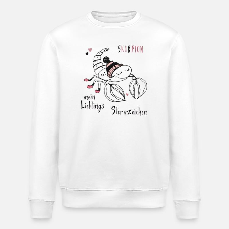 Krabbe mit Mütze Skorpion - Stanley/Stella Unisex Bio-Sweatshirt ROLLER - Weiß
