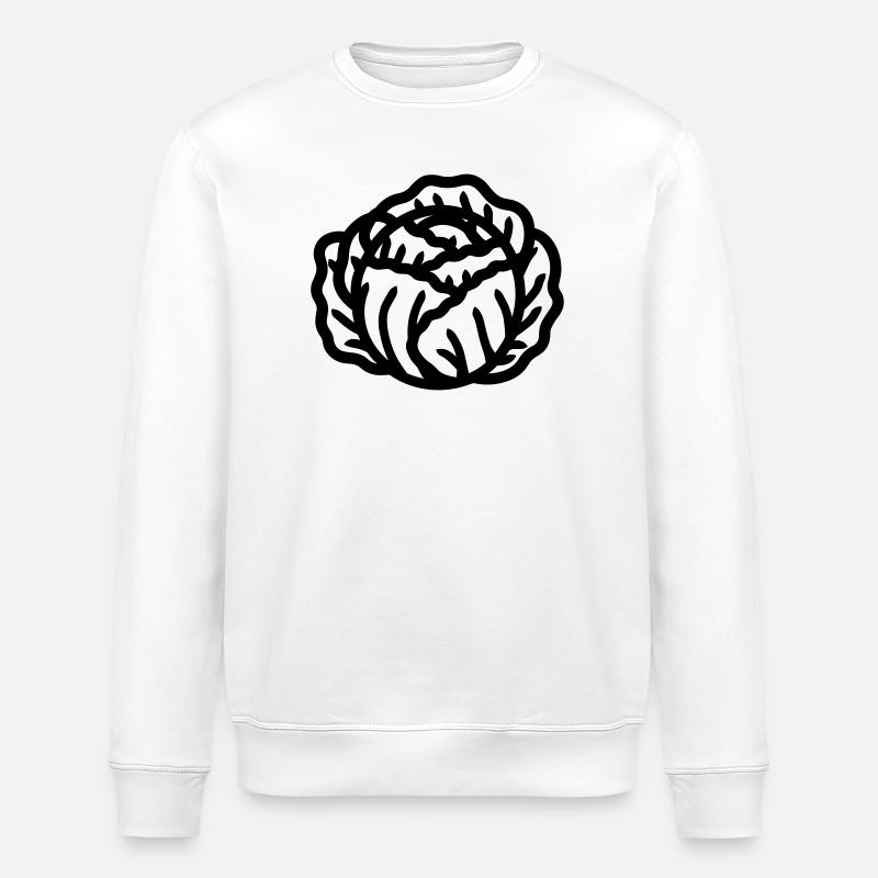 cabbage - Stanley/Stella ROLLER Unisex Organic Sweatshirt - white