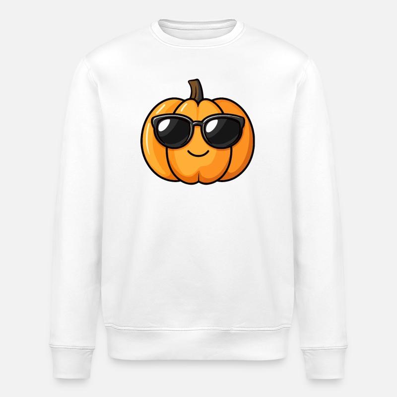 Kürbis Halloween Herbst - Stanley/Stella Unisex Bio-Sweatshirt ROLLER - Weiß