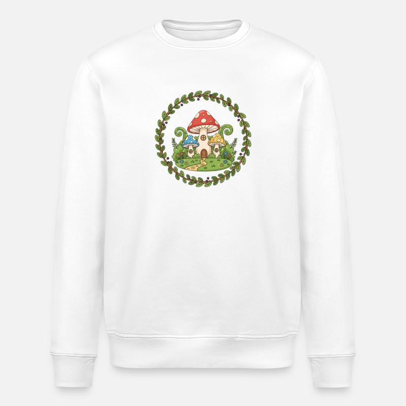 Waldpilzhaus Kranz - Sweat bio ROLLER Stanley/Stella Unisexe - blanc