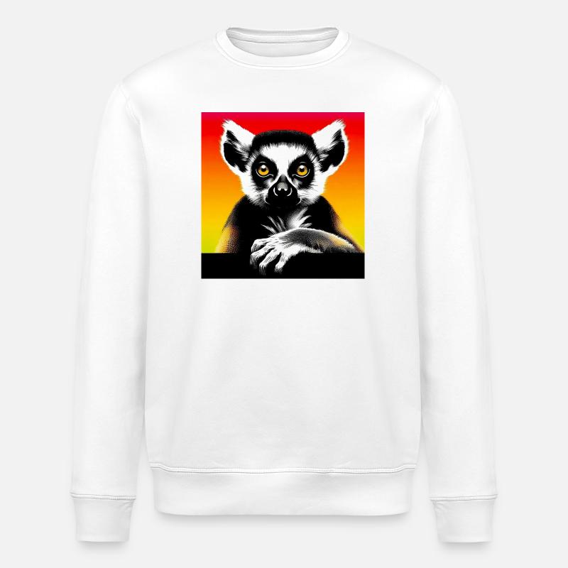 Lemur - Stanley/Stella ROLLER Unisex Organic Sweatshirt - white