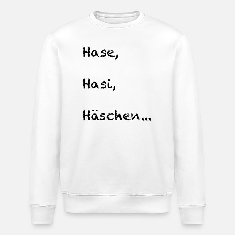 Hase, Hasi, Häschen - Stanley/Stella Unisex Bio-Sweatshirt ROLLER - Weiß