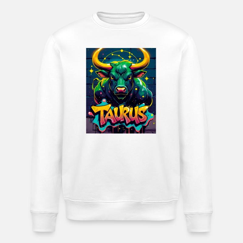 Taureau - Sweat bio ROLLER Stanley/Stella Unisexe - blanc