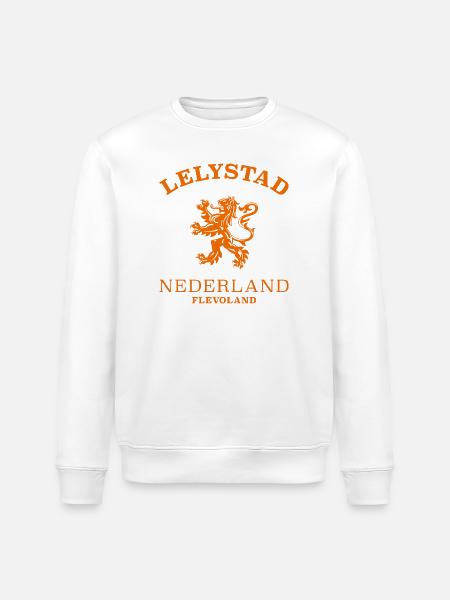 Lelystad, Norway, Norway - Stanley/Stella ROLLER Unisex Organic Sweatshirt - white