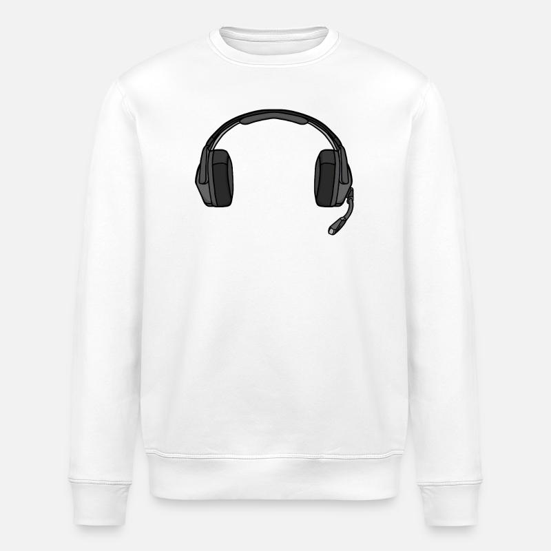 Casque avec micro - Sweat bio ROLLER Stanley/Stella Unisexe - blanc