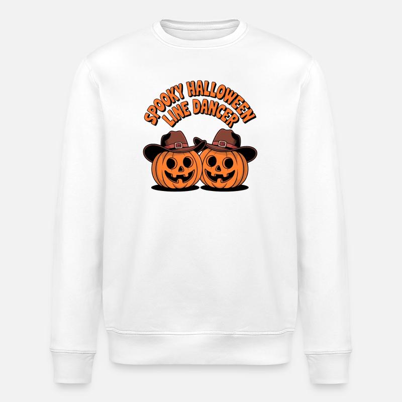 Haunted Halloween Line Dancer - Stanley/Stella ROLLER Unisex Organic Sweatshirt - white