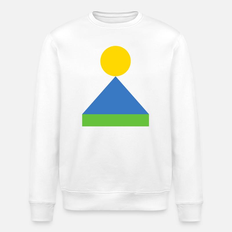 Triangle géométrique lever du soleil - Sweat bio ROLLER Stanley/Stella Unisexe - blanc