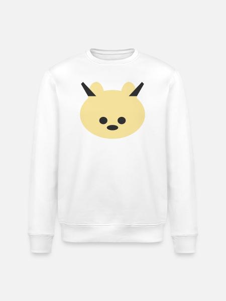 Horned Bear Cuddly Icon - Stanley/Stella ROLLER Unisex Organic Sweatshirt - white