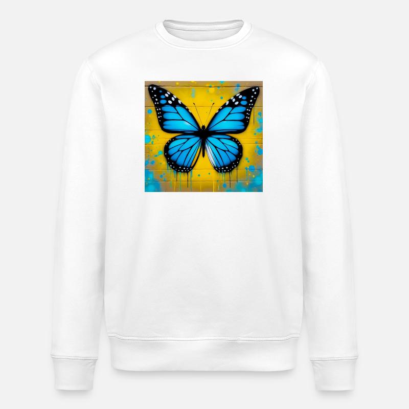 Schmetterling - Stanley/Stella Unisex Bio-Sweatshirt ROLLER - Weiß
