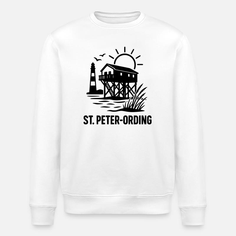 st peter-ording - Stanley/Stella Unisex Bio-Sweatshirt ROLLER - Weiß