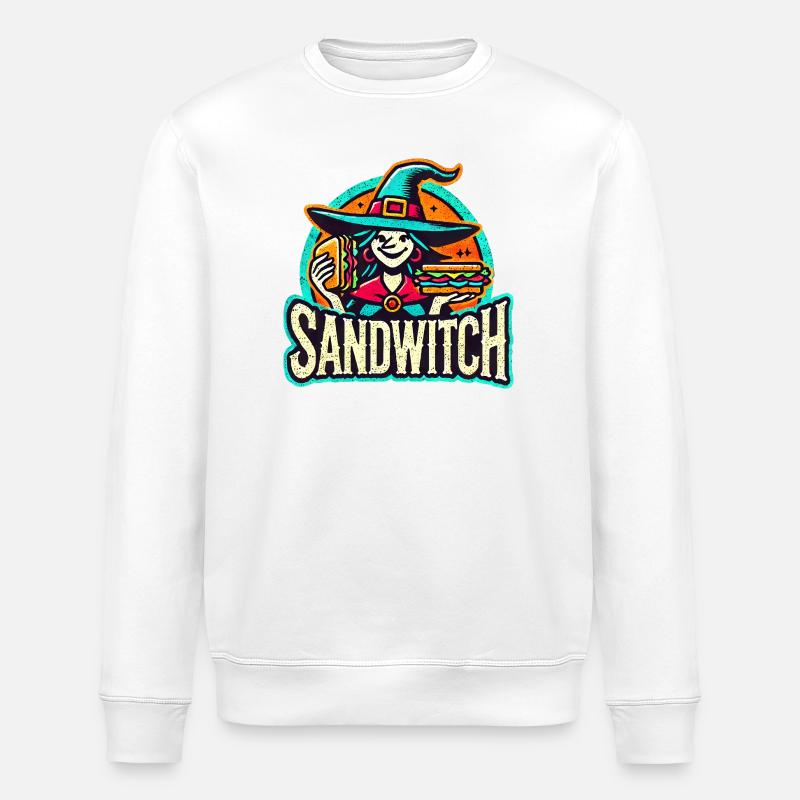 Sandwitch Sorcière Sandwich Halloween - Sweat bio ROLLER Stanley/Stella Unisexe - blanc