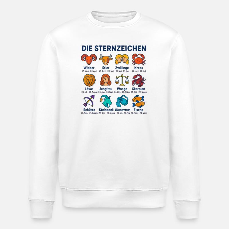 Die Sternzeichen - Stanley/Stella Unisex Bio-Sweatshirt ROLLER - Weiß