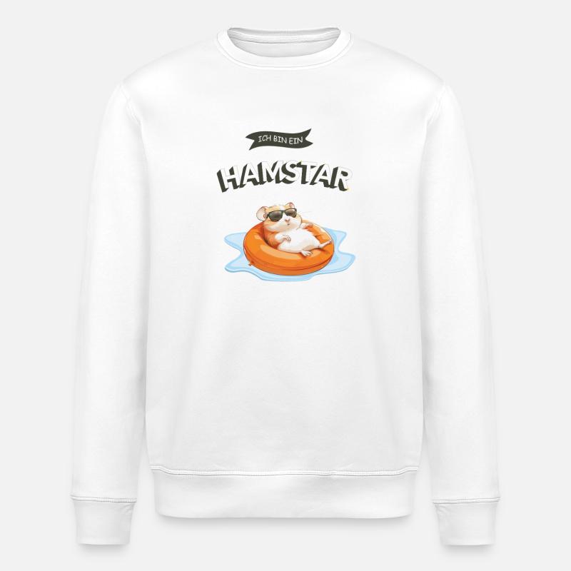 Hamster Hamstar - Sweat bio ROLLER Stanley/Stella Unisexe - blanc