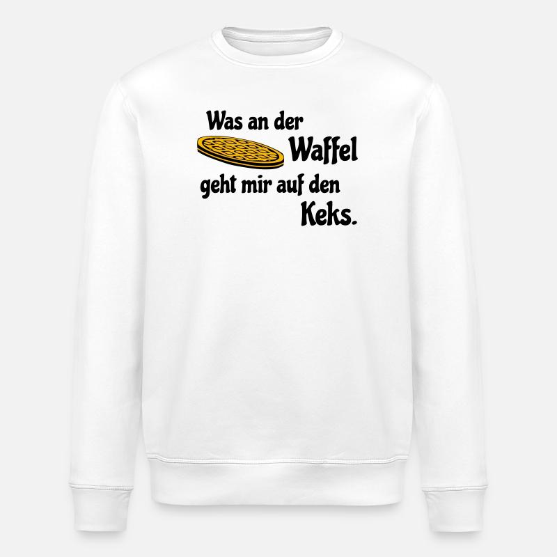 Gaufre sur biscuit - Sweat bio ROLLER Stanley/Stella Unisexe - blanc