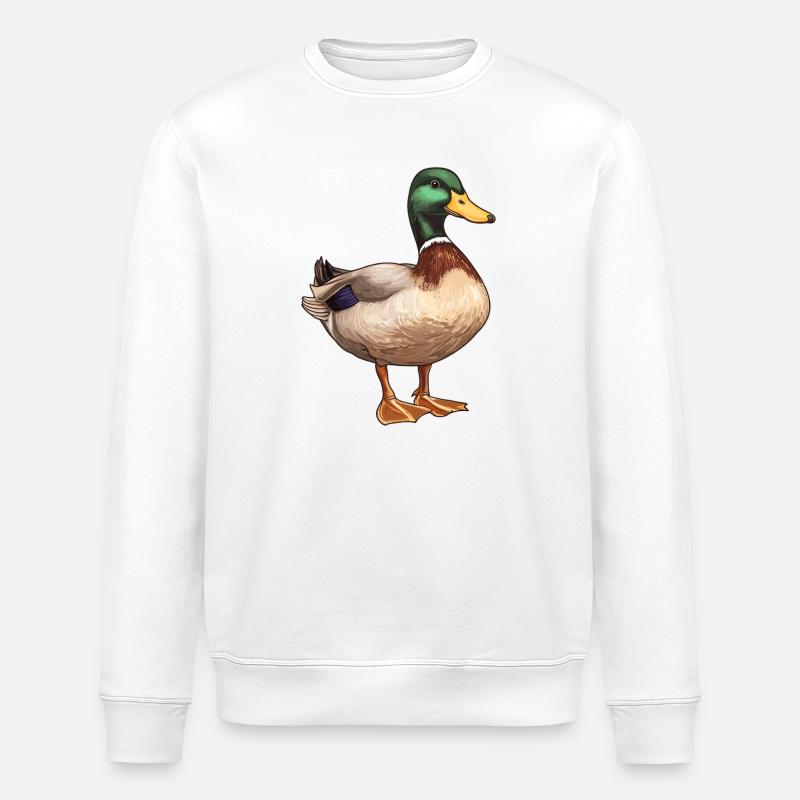 Ducks Duck - Stanley/Stella ROLLER Unisex Organic Sweatshirt - white