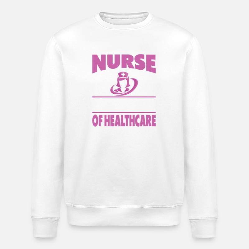 Funny Nurse Gifts Nursing Outfits - Stanley/Stella ROLLER Unisex Organic Sweatshirt - white
