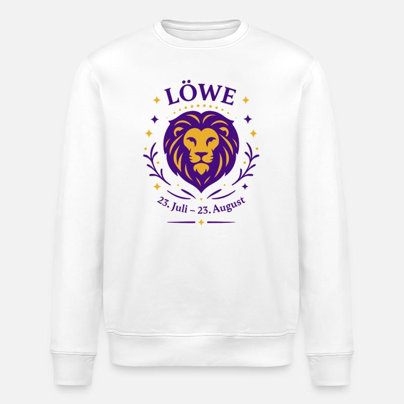 Sternzeichen Löwe - Stanley/Stella Unisex Bio-Sweatshirt ROLLER - Weiß