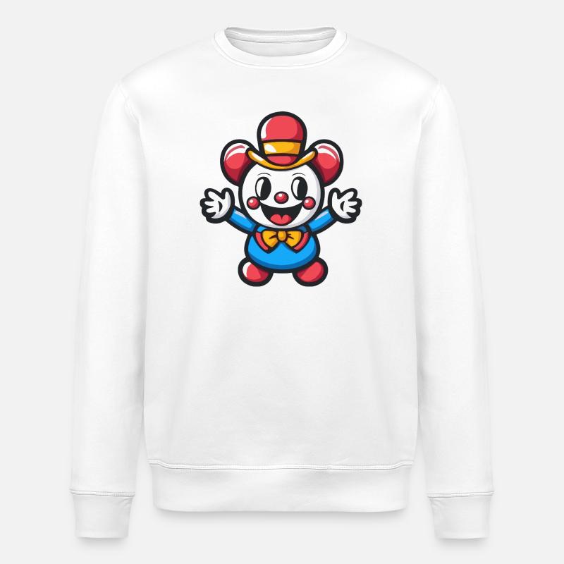 Halloween Clown Mignon Bande dessinée - Sweat bio ROLLER Stanley/Stella Unisexe - blanc