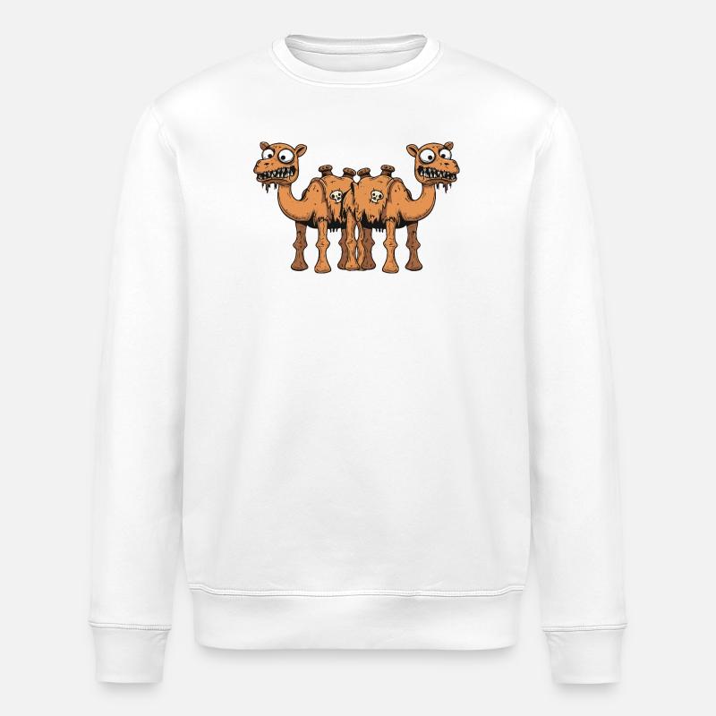 Kamel Halloween Team Lustig - Stanley/Stella Unisex Bio-Sweatshirt ROLLER - Weiß