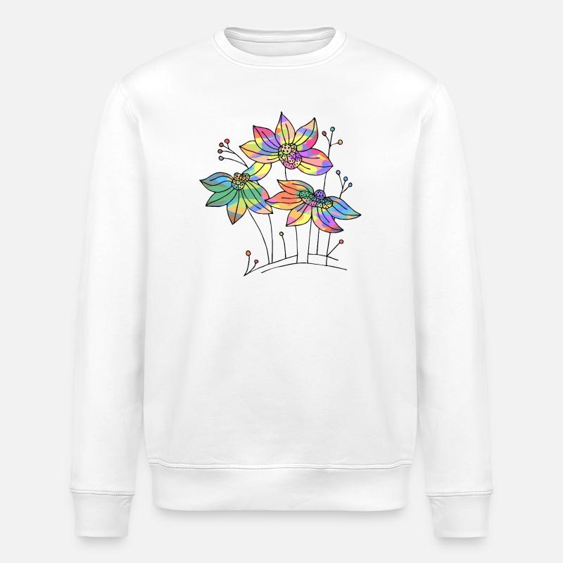 Fleur - Sweat bio ROLLER Stanley/Stella Unisexe - blanc