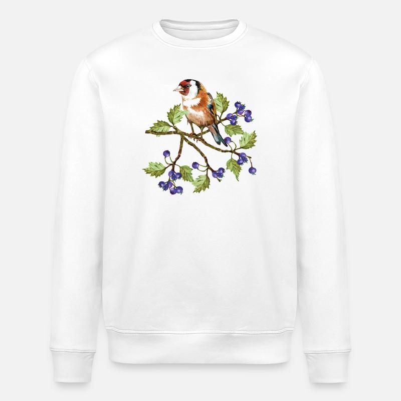 Bunter Vogel - Stanley/Stella Unisex Bio-Sweatshirt ROLLER - Weiß