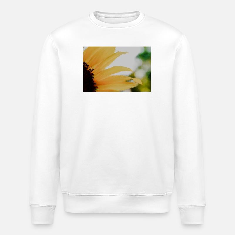 Sonnenblumen Wasserfarben - Stanley/Stella Unisex Bio-Sweatshirt ROLLER - Weiß