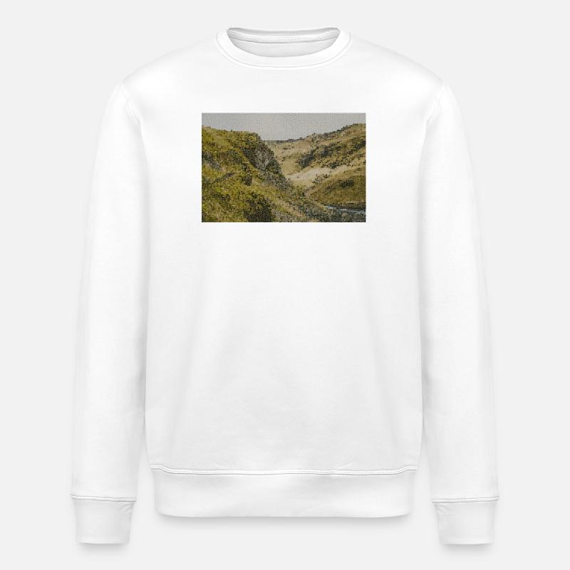 Wüstenfluss Tallandschaft - Stanley/Stella Unisex Bio-Sweatshirt ROLLER - Weiß