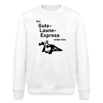 gute laune Express - Stanley/Stella Unisex Bio-Sweatshirt ROLLER - Weiß - Vorne - Nik (191cm)