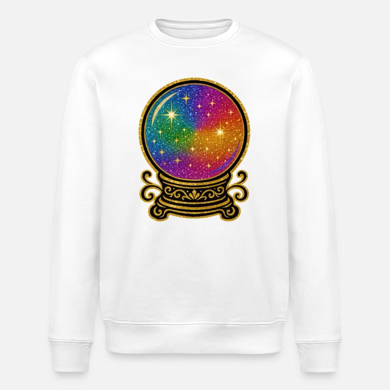 Regenbogen Kristallkugel Glamour | Glaskugel - Stanley/Stella Unisex Bio-Sweatshirt ROLLER - Weiß
