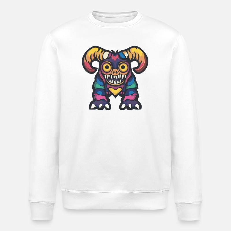 Steinbock Halloween Zombie - Stanley/Stella Unisex Bio-Sweatshirt ROLLER - Weiß