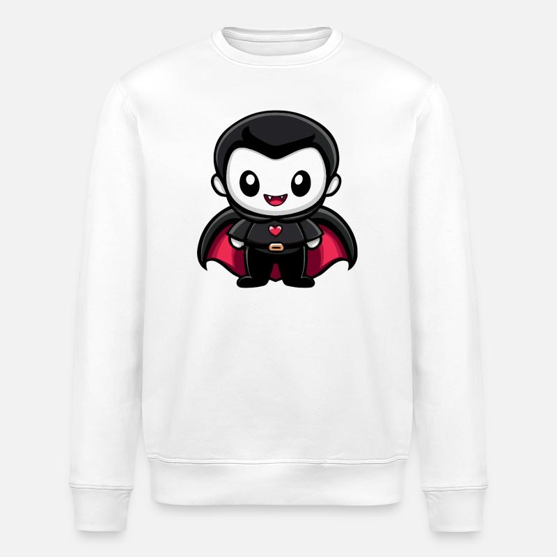 Vampire Halloween Bande dessinée mignonne - Sweat bio ROLLER Stanley/Stella Unisexe - blanc