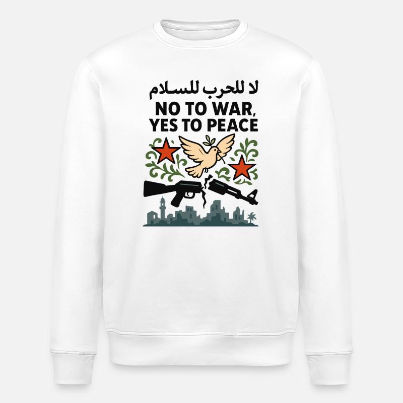 Ja zum Frieden - Stanley/Stella Unisex Bio-Sweatshirt ROLLER - Weiß
