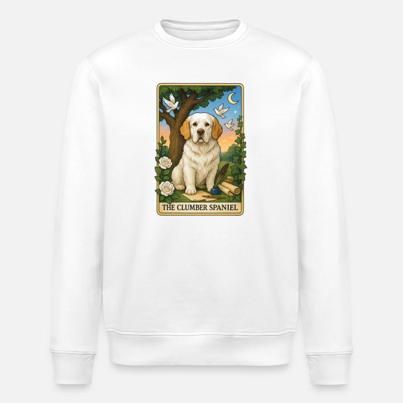 Clumber Spaniel - Stanley/Stella Unisex Bio-Sweatshirt ROLLER - Weiß