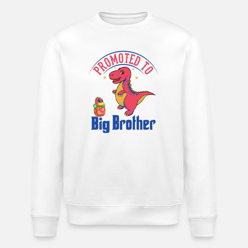 Befördert zu Big Brother Dinosaurs - Stanley/Stella Unisex Bio-Sweatshirt ROLLER - Weiß