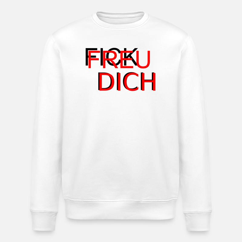 Fick Freu - Stanley/Stella Unisex Bio-Sweatshirt ROLLER - Weiß