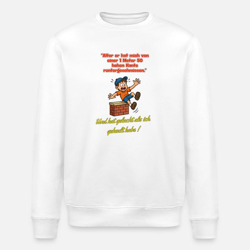 Saut d’Arête Éclat de rire - Sweat bio ROLLER Stanley/Stella Unisexe - blanc