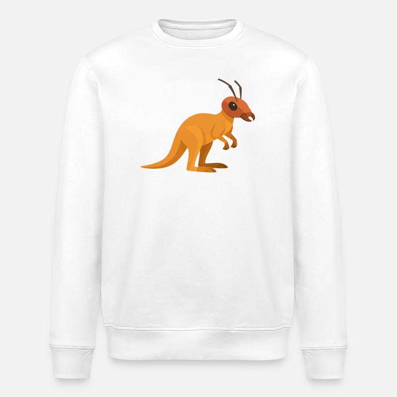 Känguru-Ameise mit Antennen - Stanley/Stella Unisex Bio-Sweatshirt ROLLER - Weiß