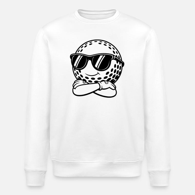 Cool Golfball - Logo de sport - Sweat bio ROLLER Stanley/Stella Unisexe - blanc