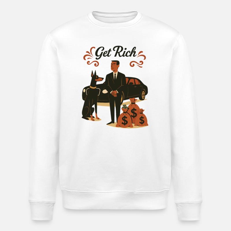 Devenir riche Mode de vie - Sweat bio ROLLER Stanley/Stella Unisexe - blanc