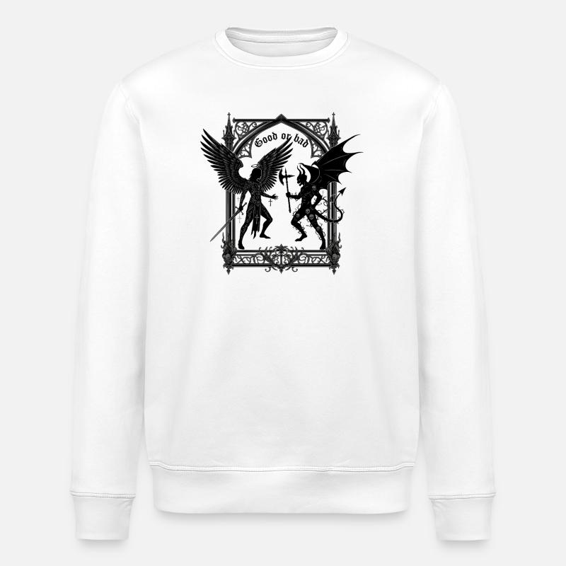 Eternal Battle – Light vs. Darkness - Stanley/Stella ROLLER Unisex Organic Sweatshirt - white