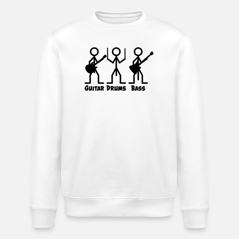 Der Bassist hat den längsten Pimmel - Stanley/Stella Unisex Bio-Sweatshirt ROLLER - Weiß