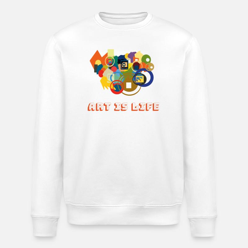 Kunst ist Leben – Farbrausch - Stanley/Stella Unisex Bio-Sweatshirt ROLLER - Weiß