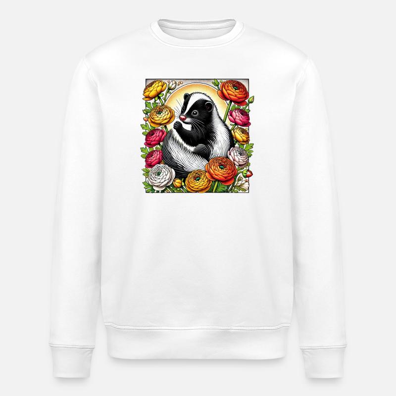 Stinktier - Stanley/Stella Unisex Bio-Sweatshirt ROLLER - Weiß